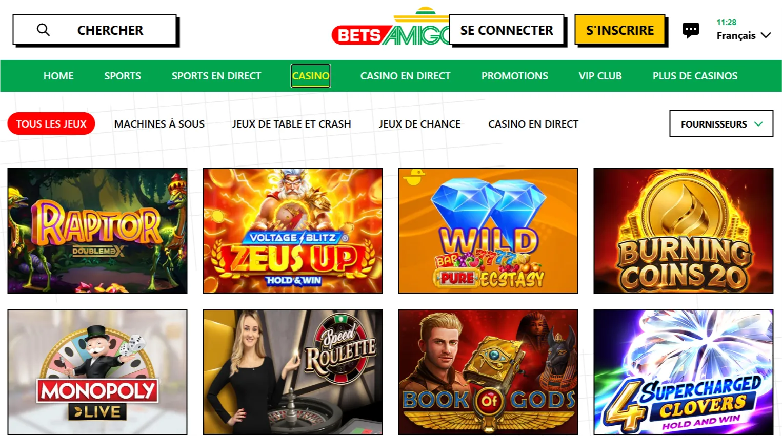 Les jeux populaires sur les casinos en ligne français