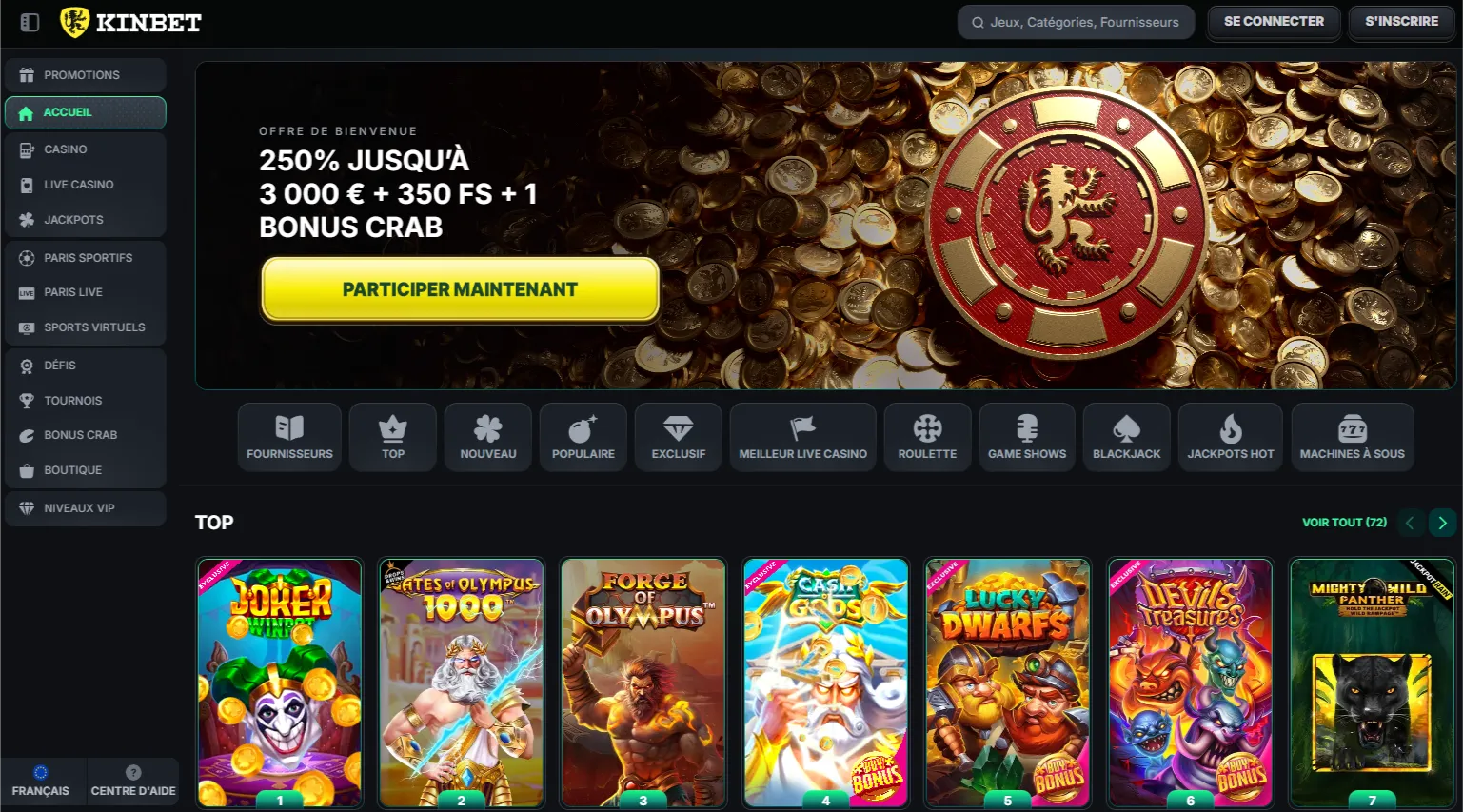 Bonus et promotions dans les casinos en ligne fiables