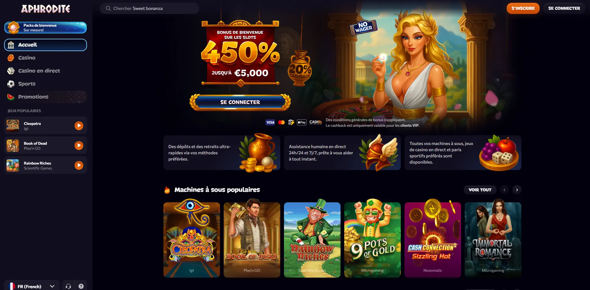 Casino games en ligne : les jeux les plus populaires